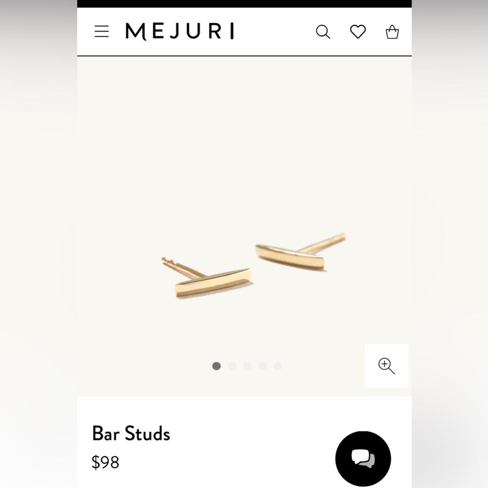 Mejuri 14k Yellow Gold Bar studs